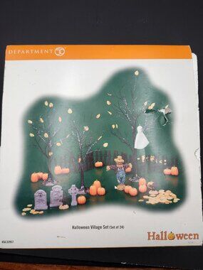 Department 56 Halloween Village Accessories with Box *READ*